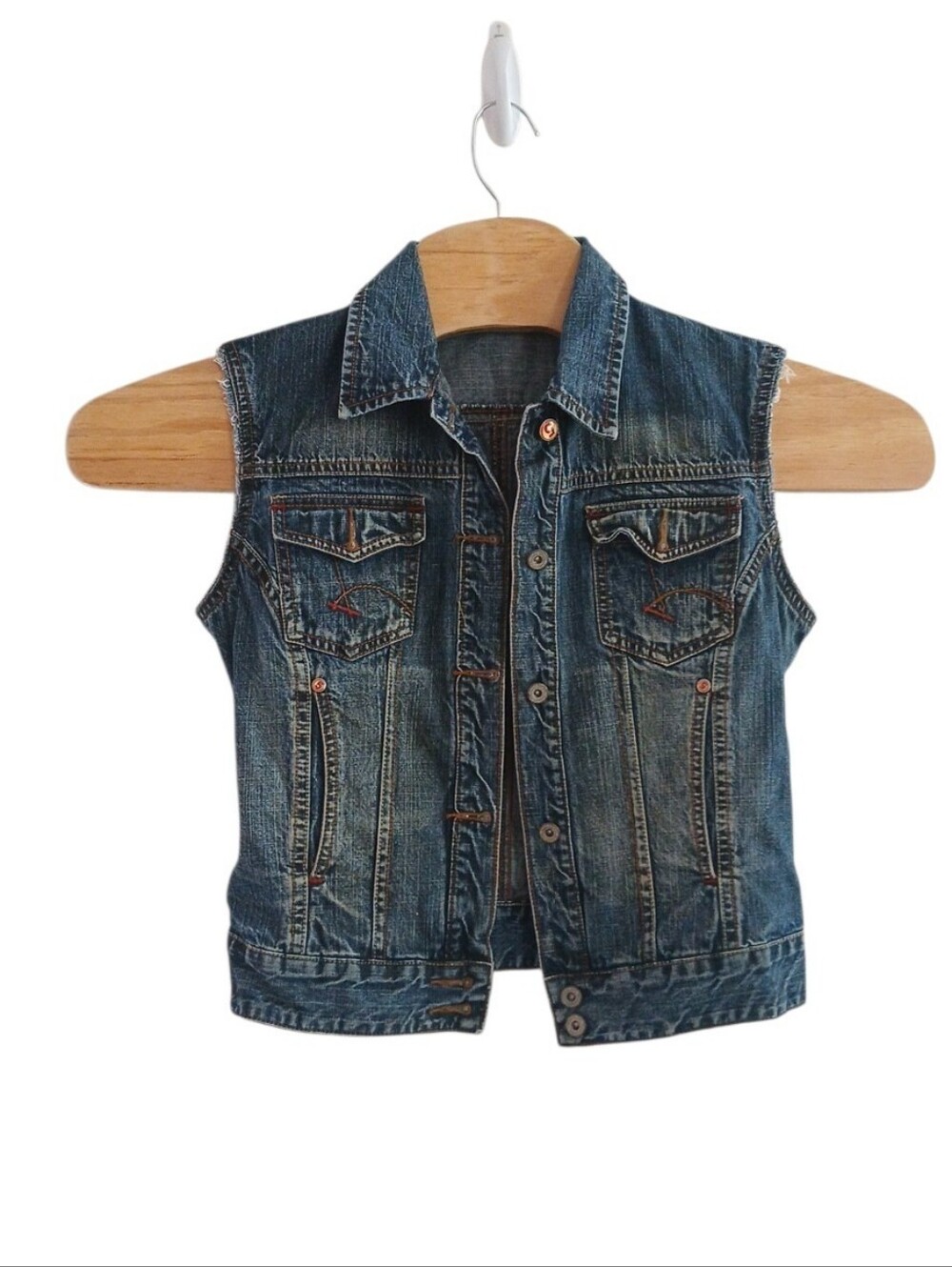 Triple 5‎ Soul Denim Vest Jacket - Blue Sleeveless Jean